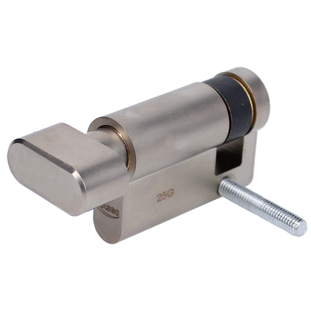ASEC VITAL Blind Thumbturn Half Euro Dual Finish Cylinder With Adjustable Cam