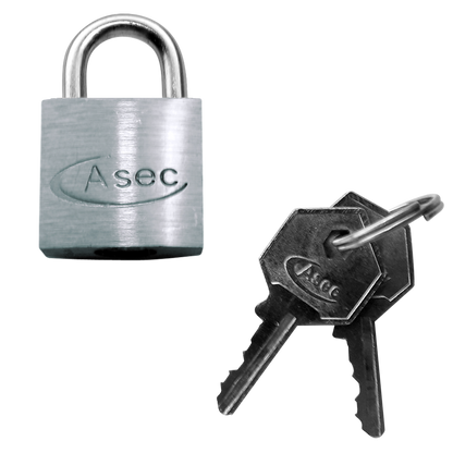 ASEC KA Open Shackle Chrome Finish Padlock