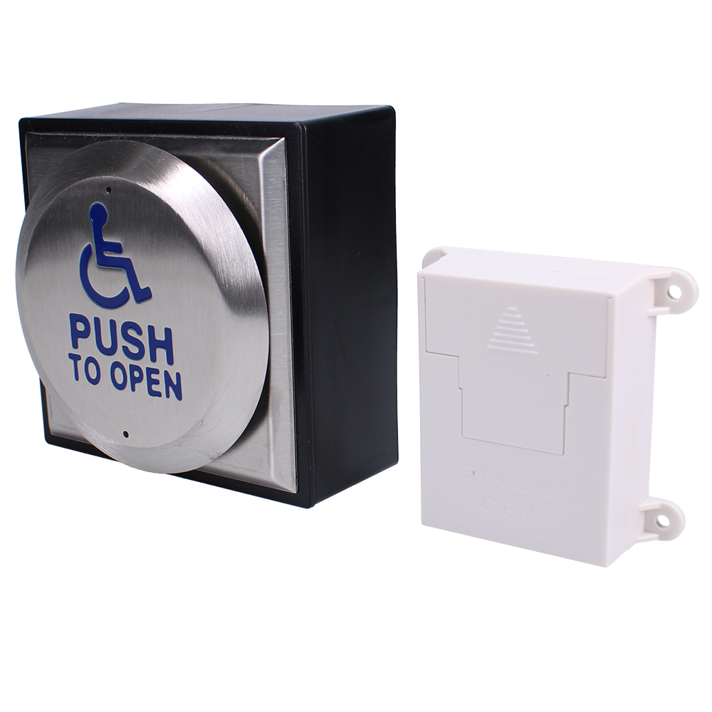 ASEC Wireless Exit Button Large Surface Disabled Logo