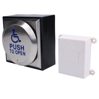 ASEC Wireless Exit Button Large Surface Disabled Logo