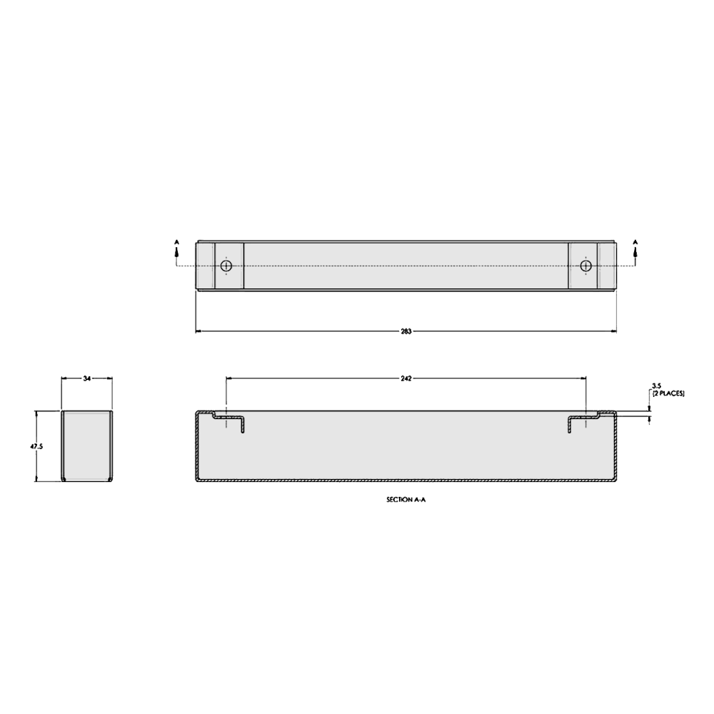 ASSA ABLOY Glass Door Bracket Kit To Suit V-Lock ES8100 and ES8000