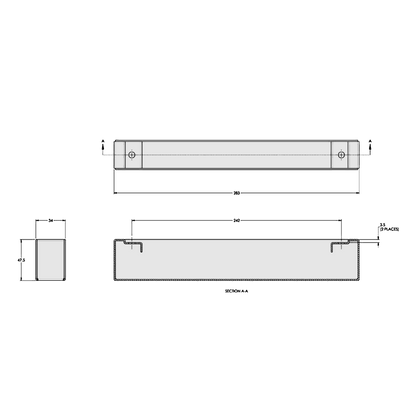 ASSA ABLOY Glass Door Bracket Kit To Suit V-Lock ES8100 and ES8000