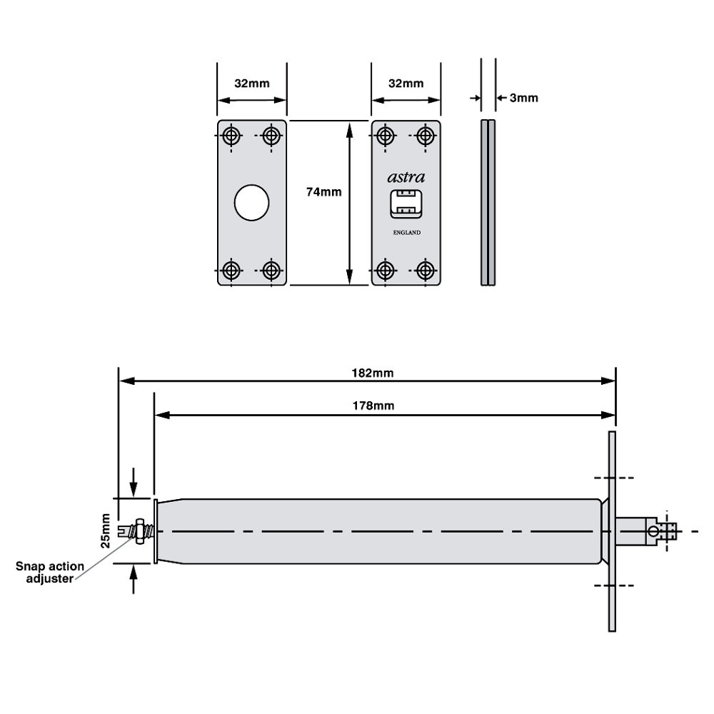 ASTRA DOOR AST1000 Concealed Door Closer