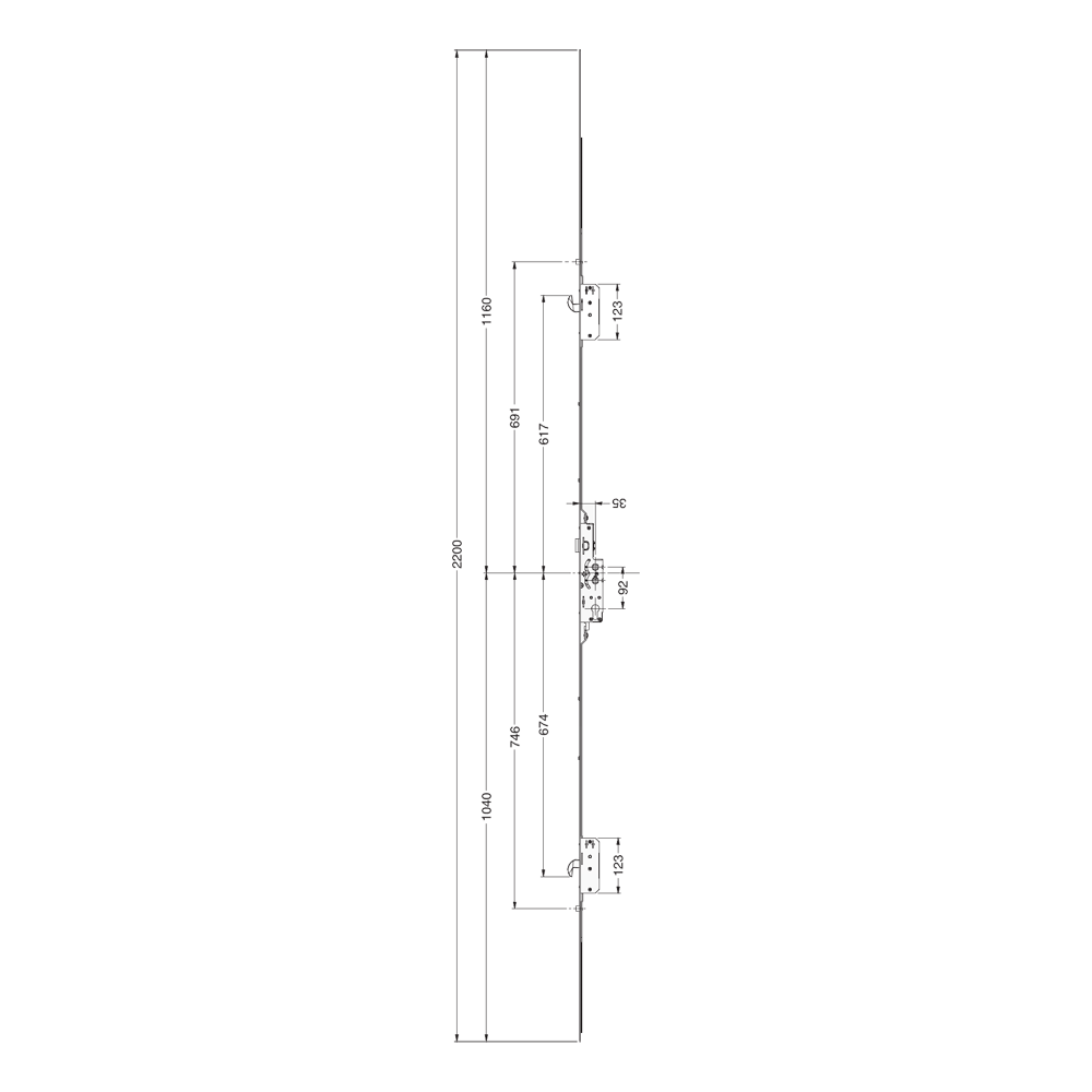 AVOCET Lever Operated Latch & Deadbolt Twin Spindle - 2 Hook 2 Roller