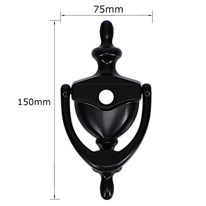 AVOCET Affinity Traditional Victorian Urn Door Knocker With Cut For Viewer
