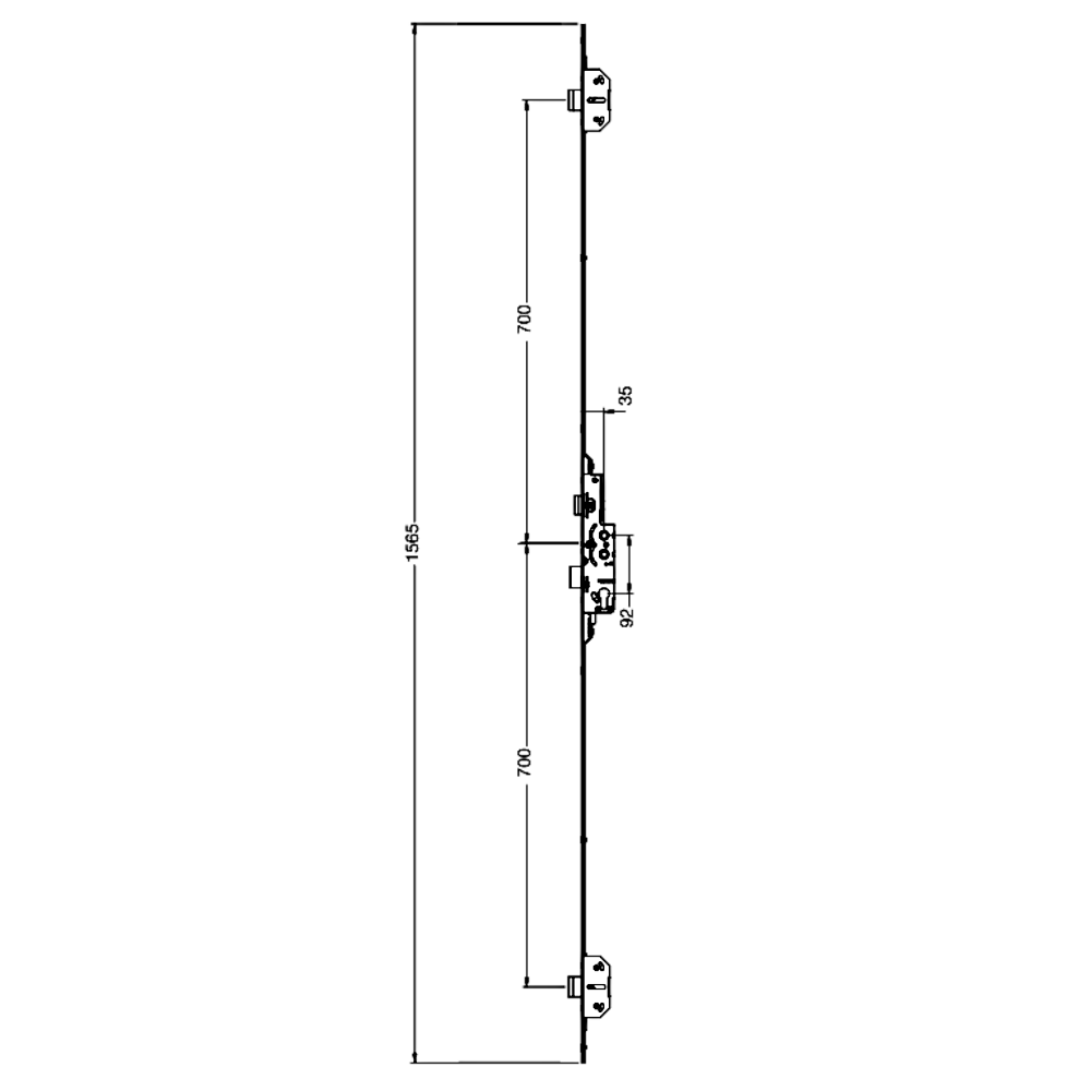 AVOCET Pioneer Caravan Lock Latch & Deadbolt With 2 Deadbolt