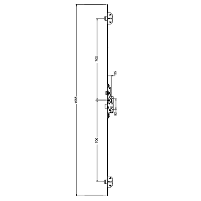 AVOCET Pioneer Caravan Lock Latch & Deadbolt With 2 Deadbolt