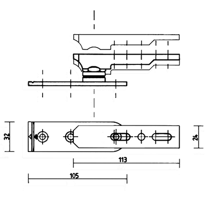AXIM Universal Bottom Pivot Assembly 8800 Series