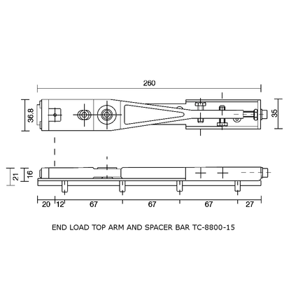 AXIM Transom Door Closer Drive Arm Assembly 8800 Series