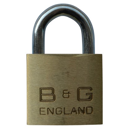 B&G Warded Brass Open Shackle Padlock - Steel Shackle