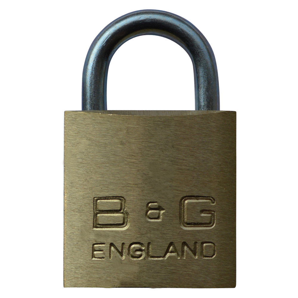 B&G Warded Brass Open Shackle Padlock - Steel Shackle