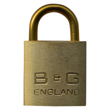 B&G Warded Brass Open Shackle Padlock - Brass Shackle
