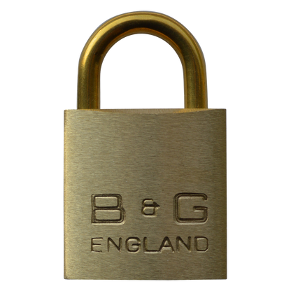 B&G Warded Brass Open Shackle Padlock - Brass Shackle