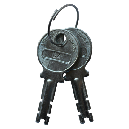 B&G Warded Brass Open Shackle Padlock - Brass Shackle