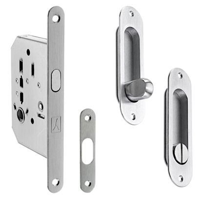 BONAITI SERRATURE Classic WC Sliding Door Hook Lock B2N Oval