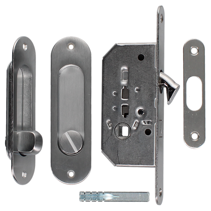 BONAITI SERRATURE Classic WC Sliding Door Hook Lock B2N Oval