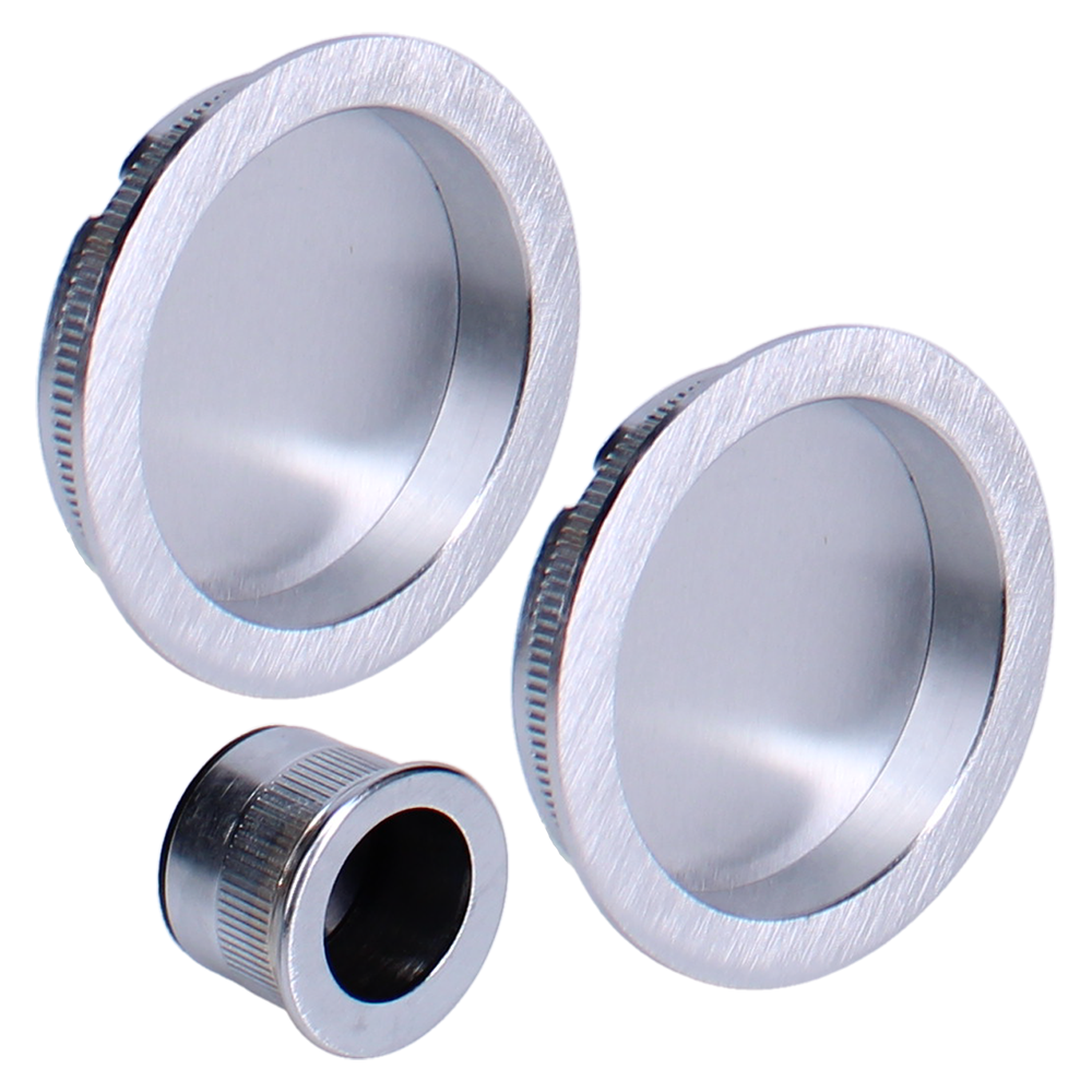 BONAITI SERRATURE Classic Sliding Door Handle Round B7D Blind Finger Pull Set