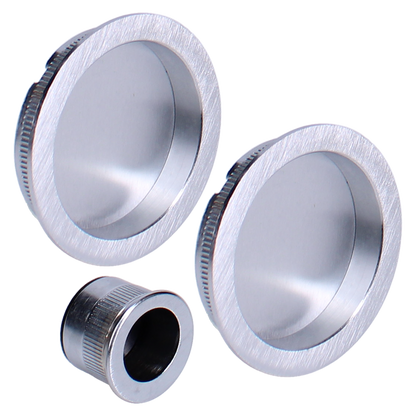 BONAITI SERRATURE Classic Sliding Door Handle Round B7D Blind Finger Pull Set