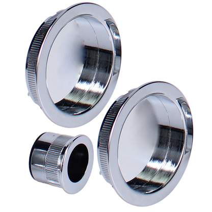 BONAITI SERRATURE Classic Sliding Door Handle Round B7D Blind Finger Pull Set