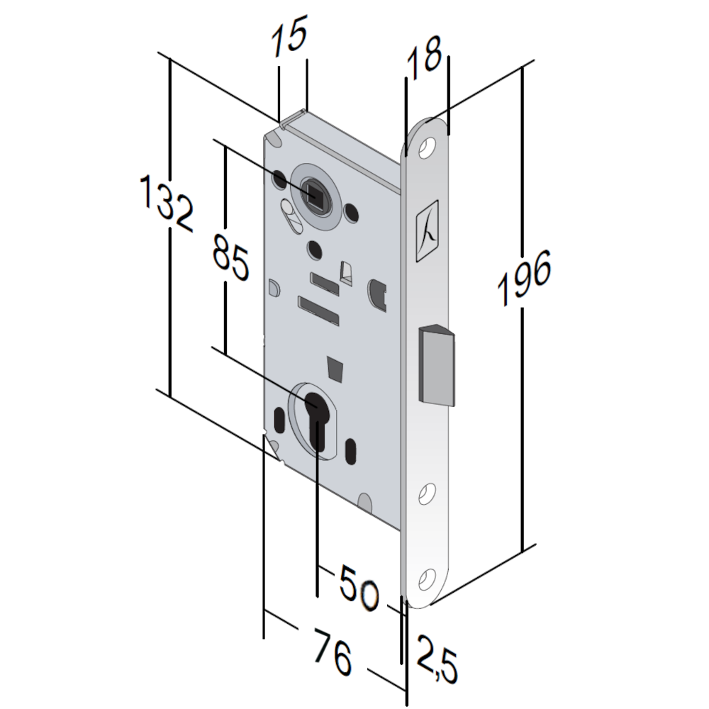 BONAITI SERRATURE Bitter NG A89 Euro Mechanical Lock