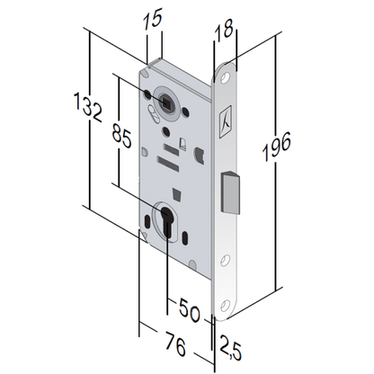 BONAITI SERRATURE Bitter NG A89 Euro Mechanical Lock