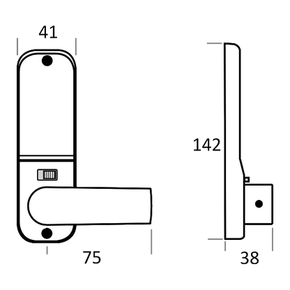 BORG LOCKS BL4401 Wooden Gate Digital Lock With Optional Holdback