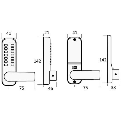 BORG LOCKS BL4401 Wooden Gate Digital Lock With Optional Holdback