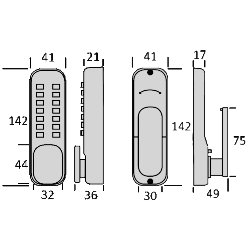 BORG LOCKS BL2201 Digital Lock With Optional Holdback Inside Handle And 60mm Latch