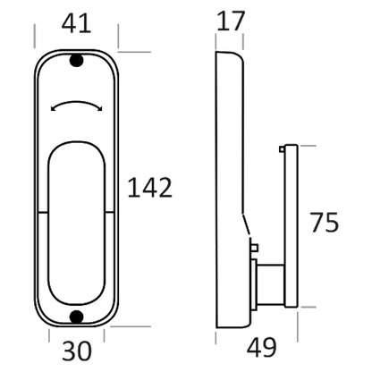 BORG LOCKS BL2201ECP Easicode Pro Digital Lock with Optional Holdback