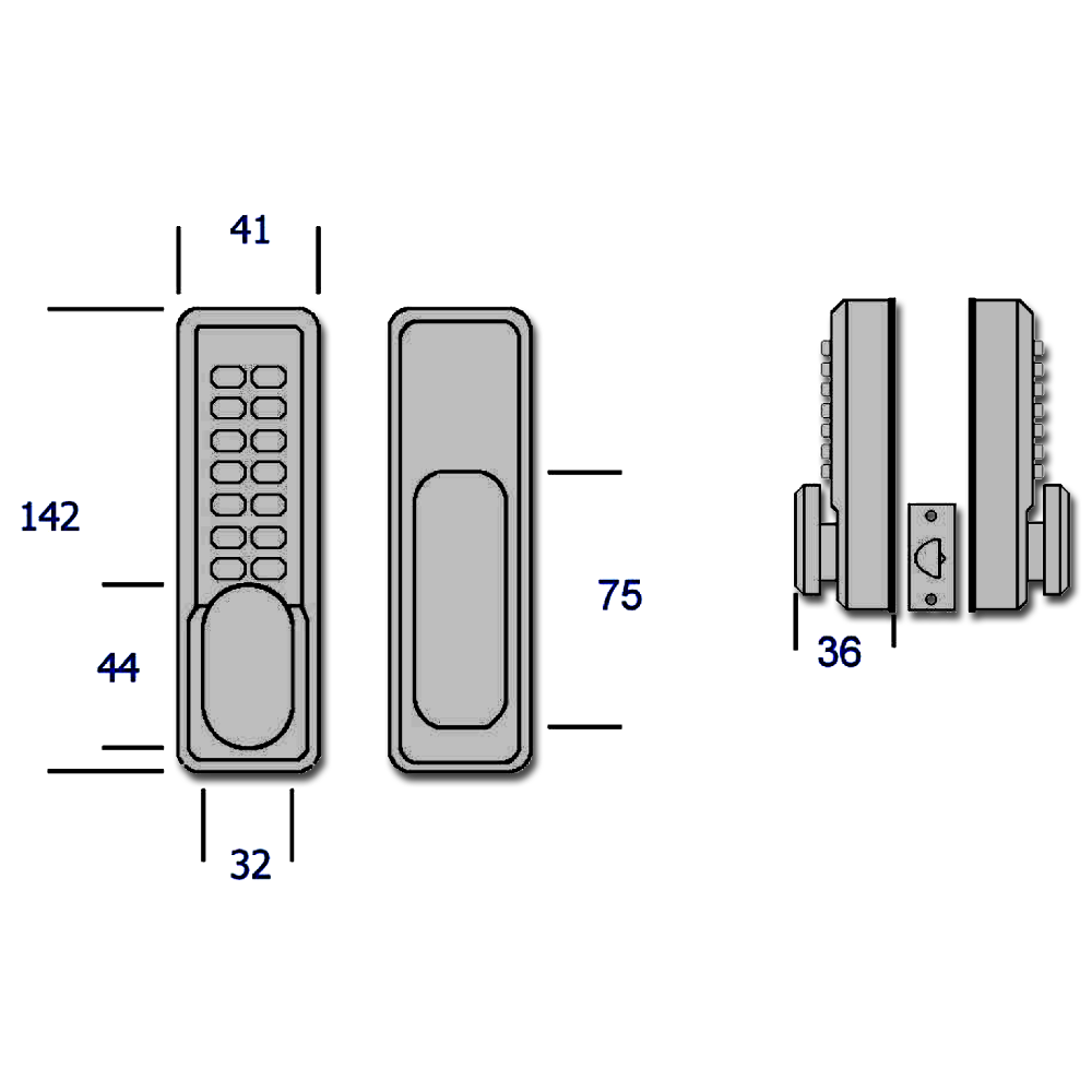 BORG Digital Double Sided Back to Back Lock BL2021