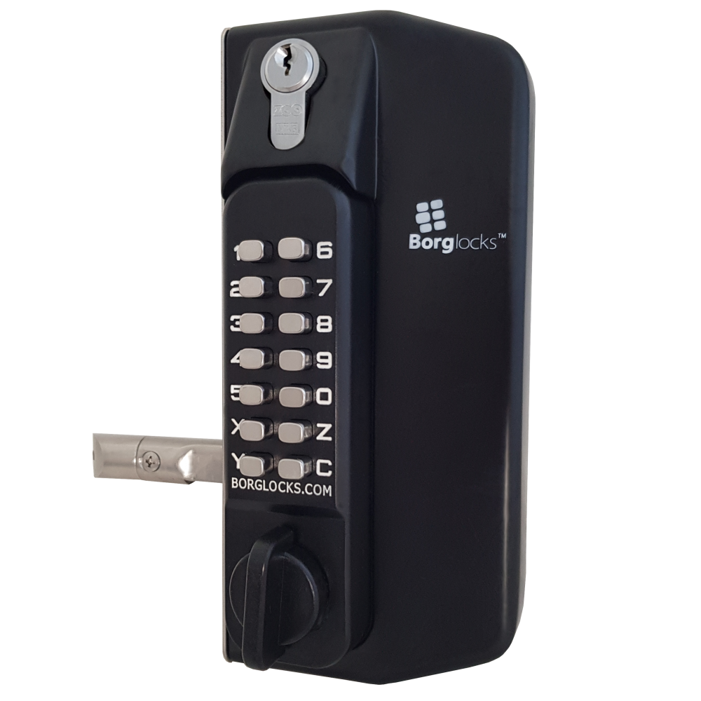 BORG LOCKS BL3100 ECP Knob Operated Marine Grade Metal Gate Single Digital Lock