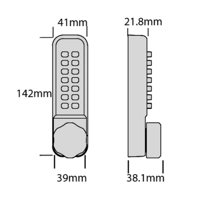 BORG LOCKS BL2621 MG Pro ECP Marine Grade Double Sided Mortice Latch