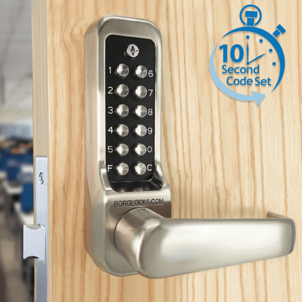 BORG BL7000 SS ECP Heavy Duty Easicode Pro Digital Lock With Lever Handle And No Latch