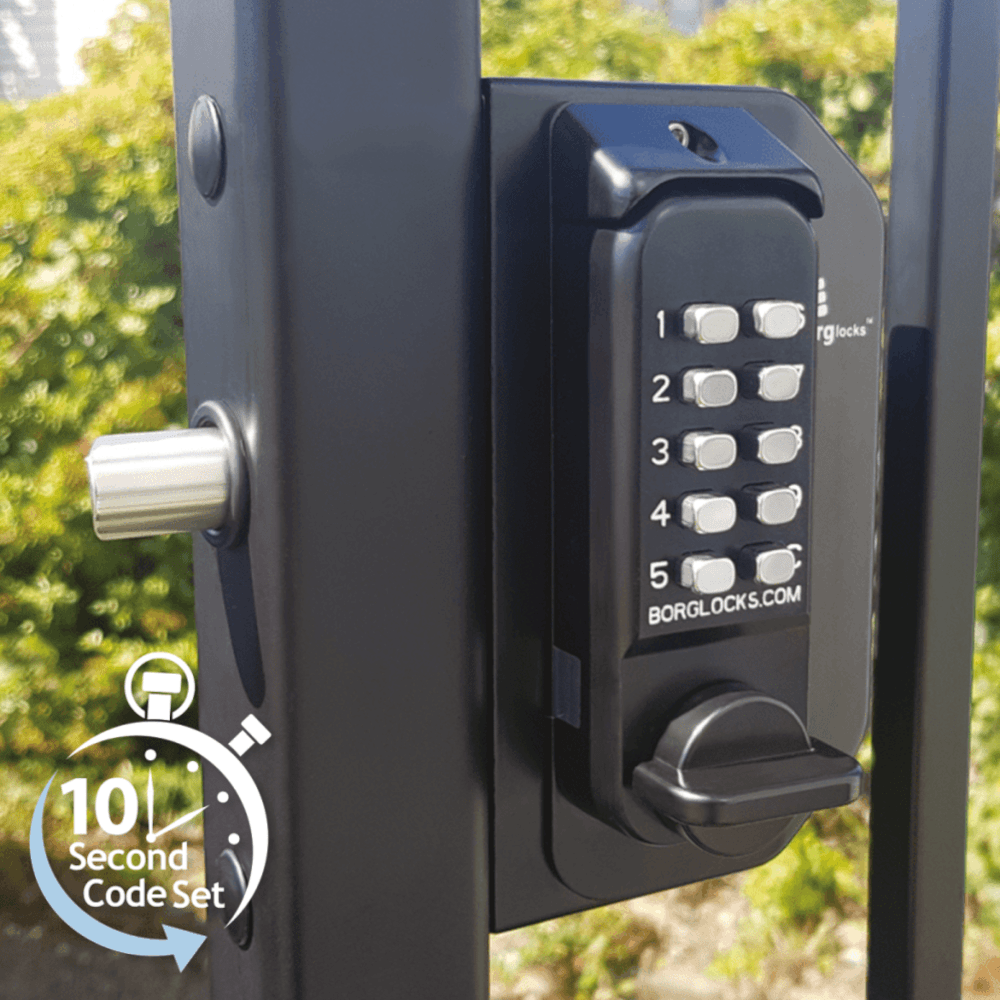 BORG LOCKS BL3030 MG Pro ECP Easicode Mini Gate Lock Knob Operated Double Sided Keypad