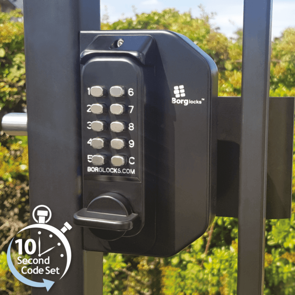 BORG LOCKS BL3080 MG Pro ECP Easicode Mini Gate Lock Knob Operated Keypad With Inside Handed Pad