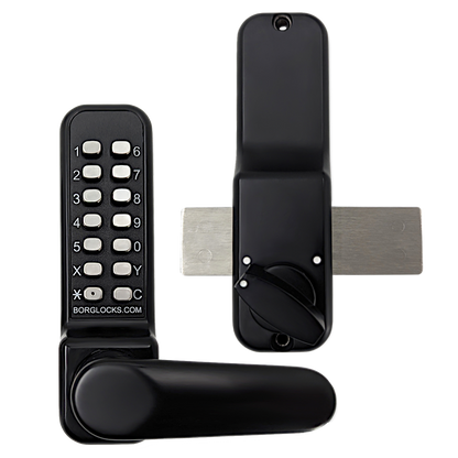 BORG LOCKS BL4305 ECP Marine Grade Black Digital Lock With Rim Deadbolt