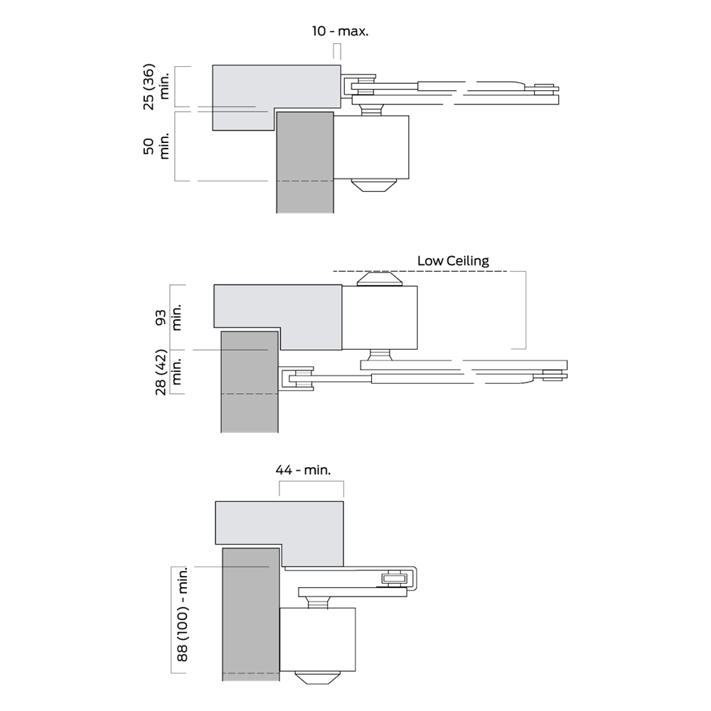 BRITON 2003 Size 3 Overhead Door Closer