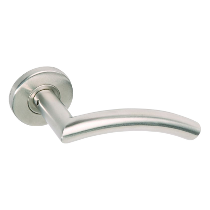 BRITON Curved Mitred Lever on Rose with Round Bar