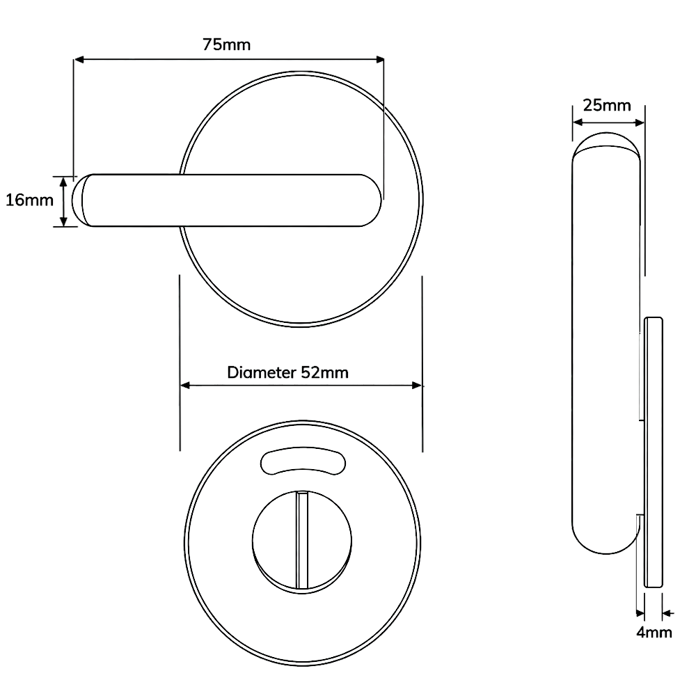 BRITON Extended Bath Turn Indicator with 8mm Spindle