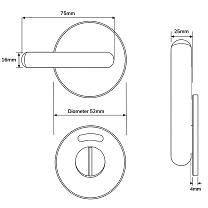 BRITON Extended Bath Turn Indicator with 8mm Spindle