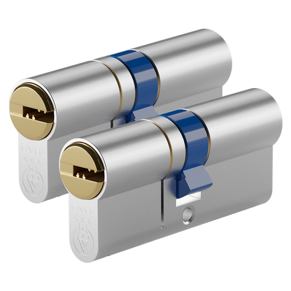CAVEO TS007 3* Double Euro Dimple Cylinder Keyed Alike Pair