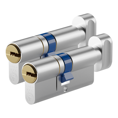 CAVEO TS007 3* Key & Turn Euro Dimple Cylinder Keyed Alike