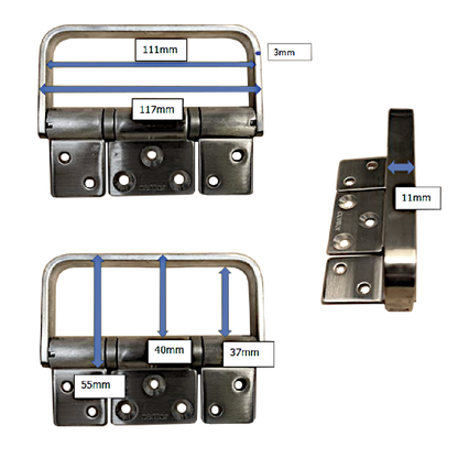 CENTOR Straight Single Hinge Outward Opening With Handle For E3 Bi-Fold System