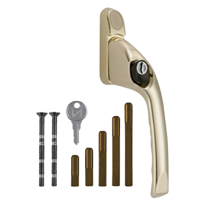 CHAMELEON Adaptable Multi Spindle Offset Window Espag Handle Right Handed - Polished Brass