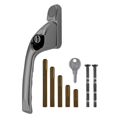 CHAMELEON Adaptable Multi Spindle Offset Window Espag Handle Left Handed - Satin Chrome