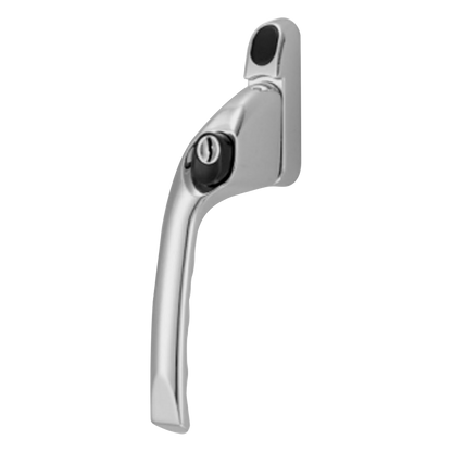 CHAMELEON Offset Locking Window Espag Handle Left Handed - Polished Chrome