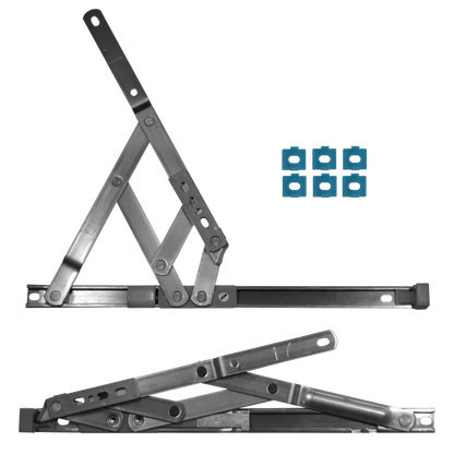CHAMELEON Side Hung Restricted Friction Hinge With Packers - 13mm - 17mm 300mm x 13mm 17mm Right Handed - Stainless Steel