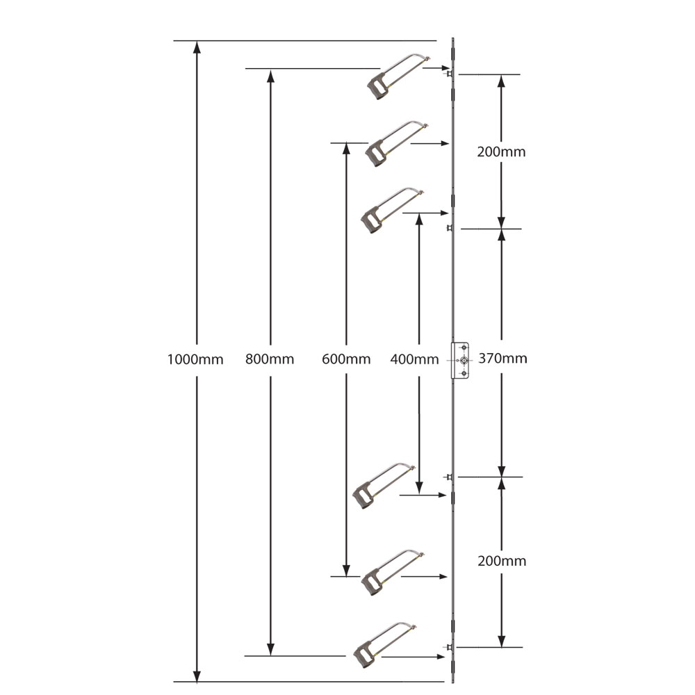 CHAMELEON Adaptable Window Espag Rod - 13mm Faceplate