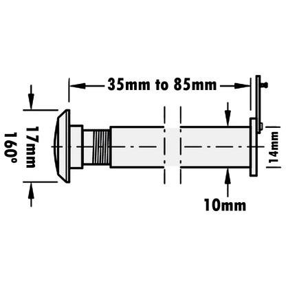 CHAMELEON Adaptable 160° Degree Door Viewer