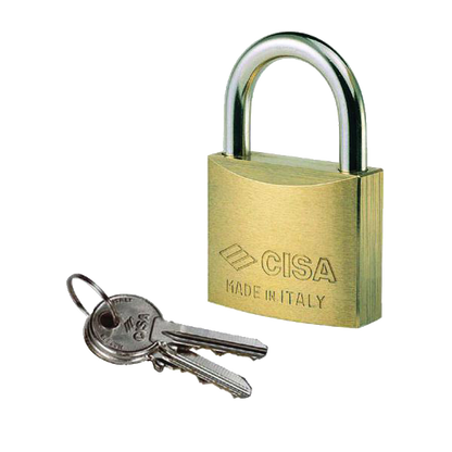 CISA 22010 MK Open Shackle Brass Padlock
